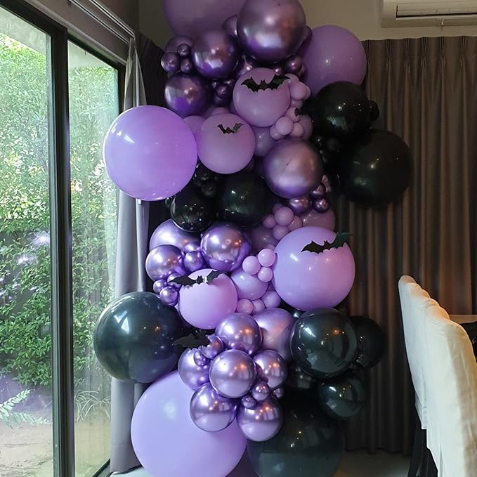 130pcs Purple Balloons Different Sizes 18" 12" 10" 5" Party Latex Balloons for Birthday Baby Shower Halloween Wedding Valentine's Day Party Bachelorette Decorations-HomvellaHome