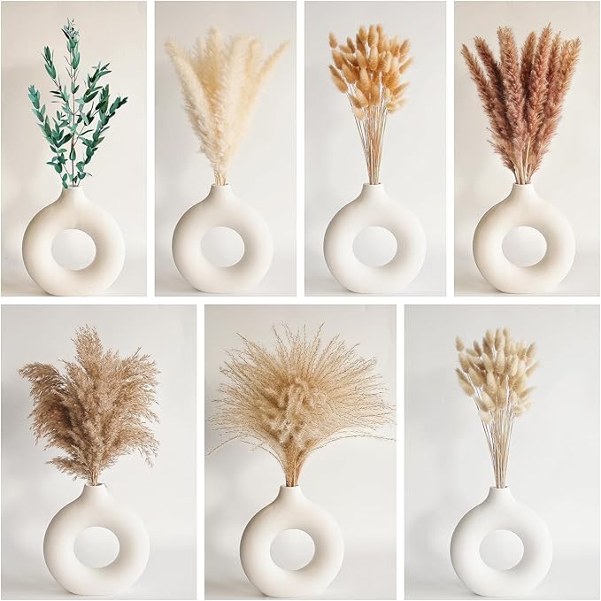 123 PCS Dried Flower Bouquet – Pampas Grass, Floral Decor for Home, Wedding, and Boho Style | Perfect for Vases, Fall, Spring, Summer, and Winter Arrangements-HomvellaHome