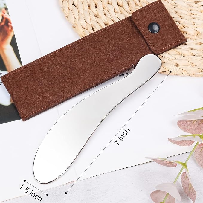 Guasha Massage Tool, Grade Stainless Steel Scraping Tool for Soft Tissue Upgrade Physical Therapy Stuff,Used for Back, Legs, Arms,Neck,Shoulder, Gua sha Tool-HomvellaHome