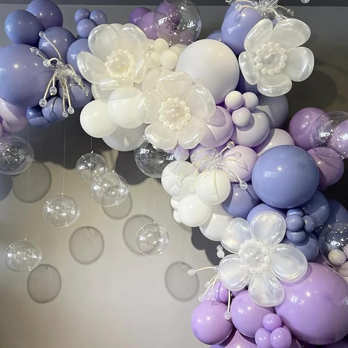 130pcs Pastel Purple Balloons Different Sizes 18" 12" 10" 5" Light Purple Latex Balloon Garland Arch Kit for Birthday Baby Shower Graduation Wedding Gender Reveal Party Decorations-HomvellaHome