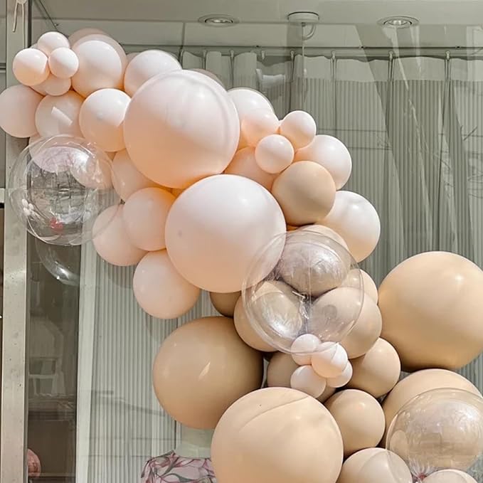 130pcs Pastel Orange Balloons Different Sizes 18" 12" 10" 5" Peach Latex Balloon Garland Arch Kit for Birthday Baby Shower Graduation Wedding Gender Reveal Party Decorations-HomvellaHome