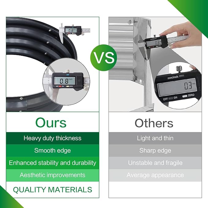 GARDMAX 2 Pack 2x2x1FT Galvanized Round Raised Garden Bed Kit, Metal Planter Boxes Outdoor with Easy Assembly, Large Garden Bed for Vegetables, Fruits, Flower, Herbs Dark Gray-HomvellaHome