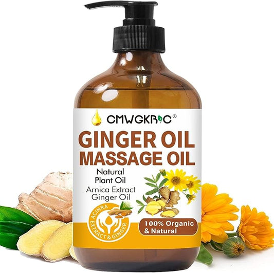 Ginger Oil,Ginger Massage Oil for Lymphatic Drainage,Natural Body Oil for Skin,Arnica Oil,Sore Muslce Massage Oil,Spa Ginger Oil-Warming and Relaxing for Mothers Day Gifts&Fathers Day Gift-HomvellaHome