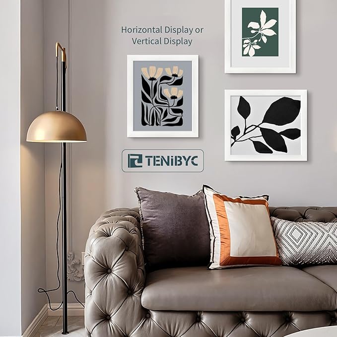 11x14 Picture Frame Set - 3 Pack, Textured White Solid Wood, HD Tempered Glass, Wall Gallery Photo Frame-HomvellaHome