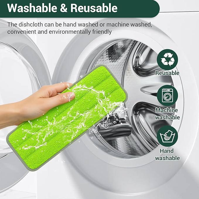 10Pcs Mop Replacement Pads,Compatible with Libman Rinse 'n Wring Mop Universal Mop Pads Mop Head Refills Washable Wet Mop,Compatible with Most 11-13” Size Mops-HomvellaHome