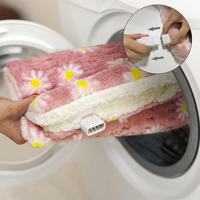 GOQOTOMO Flower Heating Pad for Back Pain Relief- 12" x 24"12 Heat Levels, 8 Timers Stay on, Machine Washable -F1224-HomvellaHome