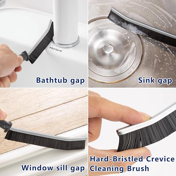 12Pcs Crevice Cleaning Brush,Small Gap Cleaning Brushes for Cleaning Bathroom,Kitchen,Window Grooves,Corners, Sinks, washbasins, Showers, faucets, bathtubs, Gas Stove and Tiles-HomvellaHome