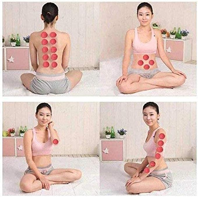 12 Pcs Silicone Massage Cupping Set Vacuum Cupping Cans Acupuncture Cupping Therapy Set Professional Body Massage Suction Cup Cupping Therapy Pain Relief Muscle Health Relaxation-HomvellaHome