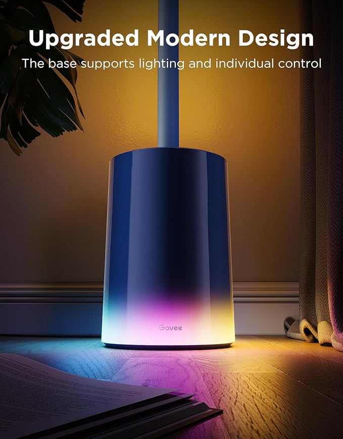 Govee Floor Lamp 2 with Matter, RGBIC, Warm Cool White LED, Alexa Compatible, 1725lm, Music Sync, Scene Modes, Smart Floor Lamp for Living Room, Bedroom, Blue(1 Pack)-HomvellaHome