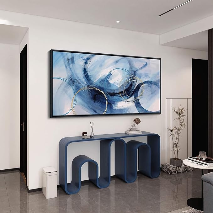 Abstract Wall Art DUNHUANG ART Framed Canvas Wall Art - Modern Wall Art Decor for Living Room, Bedroom, Office - Ready to Hang - Home Decoration 30"x60"-HomvellaHome