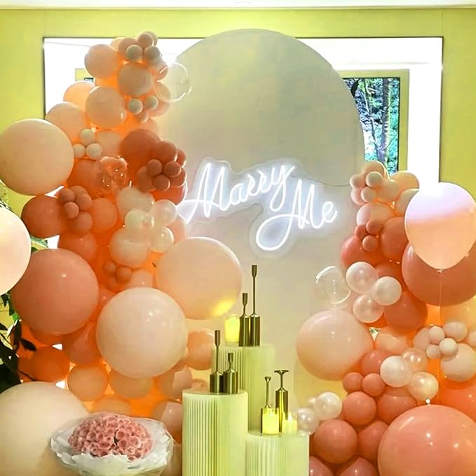 130pcs Peach Balloons Different Sizes 18" 12" 10" 5" Pastel Orange Latex Balloon Garland Arch Kit for Birthday Baby Shower Graduation Wedding Gender Reveal Anniversary Party Decorations-HomvellaHome