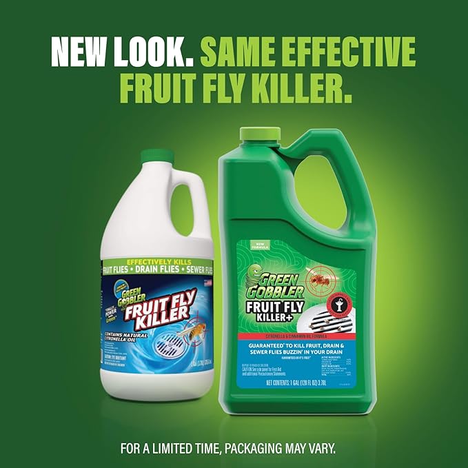 Green Gobbler Fruit Fly Goodbye Gel Drain Treatment | Killer Flies & Eliminator (1 Gallon)-HomvellaHome