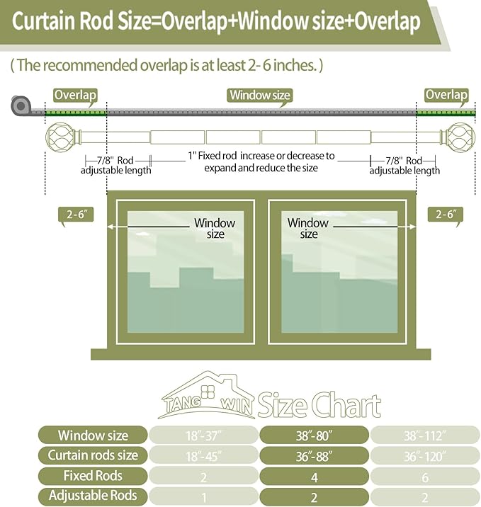 Gold Adjustable Curtain Rods for Windows:36-88 Inch Farmhouse Heavy Duty Curtain Rod for Bedroom Living Room,Boho Decorative Rustic Drapery Rods with Vintage Coastal Texture Finial,Brass Gold-HomvellaHome