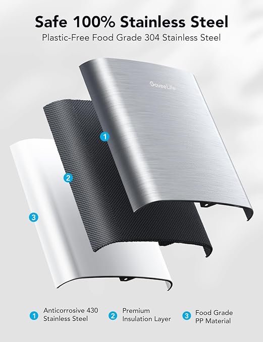 GoveeLife Smart Countertop Ice Makers, Portable Ice Maker Machine with Self-Cleaning, 6 Mins 9 Bullet Ice, 26lbs/24Hrs, Voice Remote for Home Kitchen Party Camping, with Ice Scoop Stainless Silver-HomvellaHome