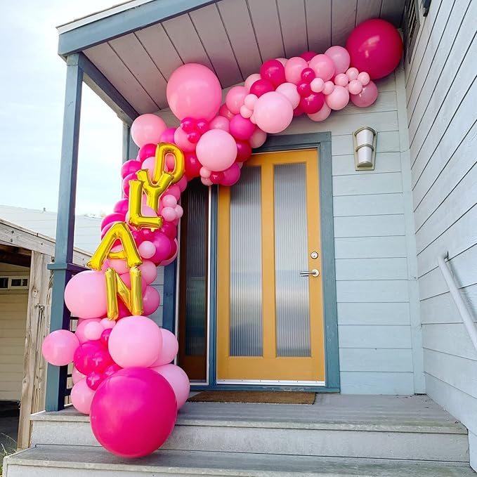130pcs Hot Pink Balloons Different Sizes 18" 12" 10" 5" Dark Pink Balloons for Birthday Graduation Baby Shower Wedding Anniversary Princess Theme Party Valentine's Day Decorations-HomvellaHome