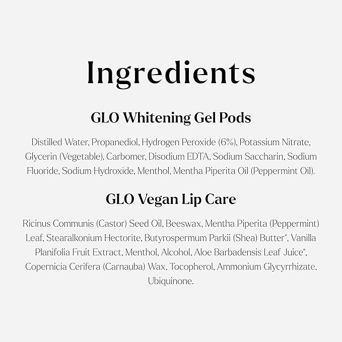 GLO Science So Brilliant Teeth Whitening Kit – Patented Warming Mouthpiece with LED Light Technology, Whitening Gel w/ 6% Hydrogen Peroxide, Lip Balm – Fastest Way to Whiter Teeth, Sensitivity Free-HomvellaHome