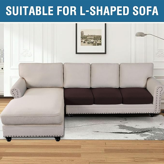 H.VERSAILTEX Super Stretch Stylish Cushions Covers/Furniture Cover Spandex Jacquard Small Checked Pattern Super Soft Slipcover Washable Individual-HomvellaHome