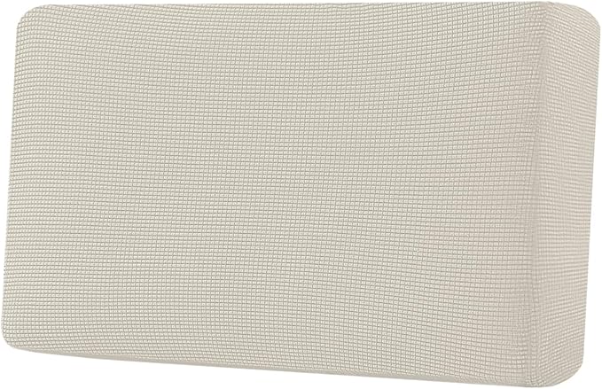 H.VERSAILTEX Super Stretch Individual Seat Cushion Covers Sofa Covers Couch Cushion Covers Slipcover Sets Thick Jacquard Textured Twill Fabric (1 Piece Loveseat Cushion Cover, Natural)-HomvellaHome