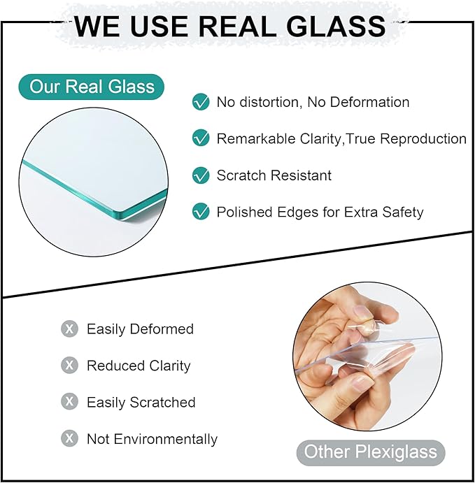 10x14 Picture Frame Set of 4, 10 x 14 Wood Photo Frames with Mat for 8x12 or 30x40cm Diamond Painting Art, Wooden Frame with Real Glass Cover for Wall and Tabletop Display,Gold-HomvellaHome