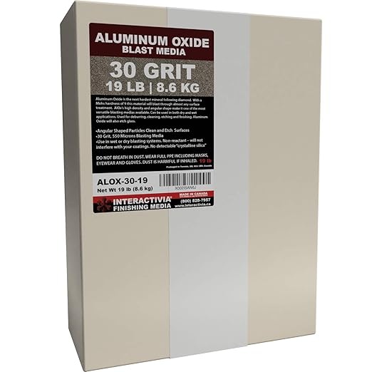 #30 Aluminum Oxide - 19 LBS - Coarse Sand Blasting Abrasive Media for Blasting Cabinet and Blasting Guns.