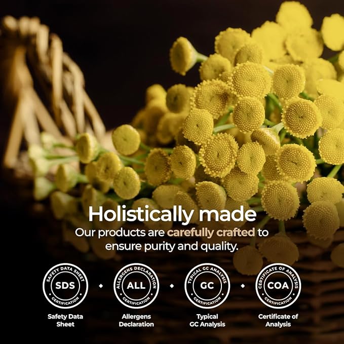 Gya Labs Blue Tansy Essential Oils for Skin - 0.17 Fl Oz - 100% Pure Natural Organic Blue Tansy Oil for Face, Diffuser, Candle Making Scent-HomvellaHome