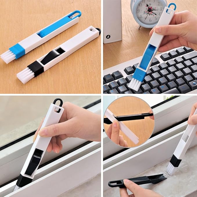 12Pcs Crevice Cleaning Brush,Small Gap Cleaning Brushes for Cleaning Bathroom,Kitchen,Window Grooves,Corners, Sinks, washbasins, Showers, faucets, bathtubs, Gas Stove and Tiles-HomvellaHome