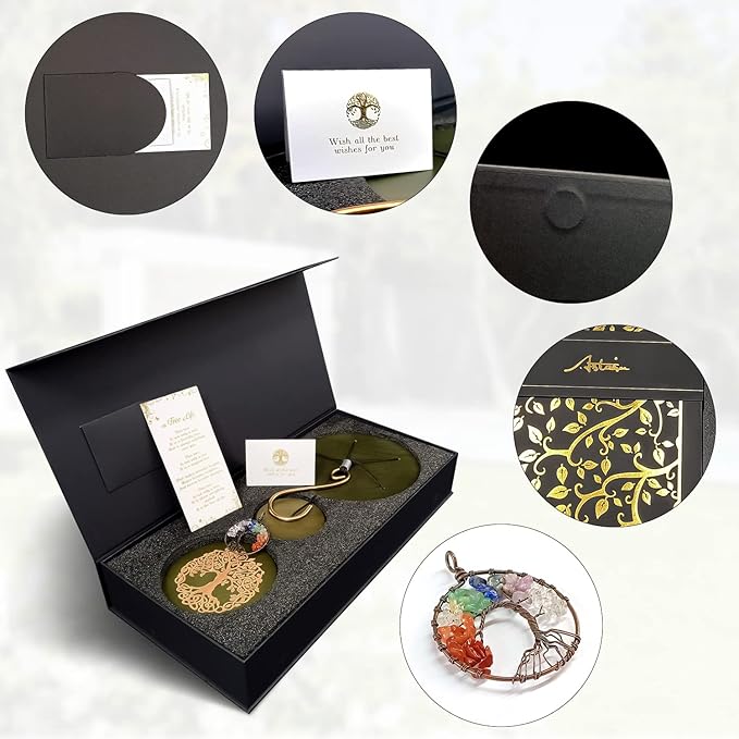 Gifts for Mom & Grandma - Outdoor Wind Chimes with Engraved Tree of Life, Large Patio Hanging Decor for Garden, Yard, Christmas, Anniversary Celebrations-HomvellaHome