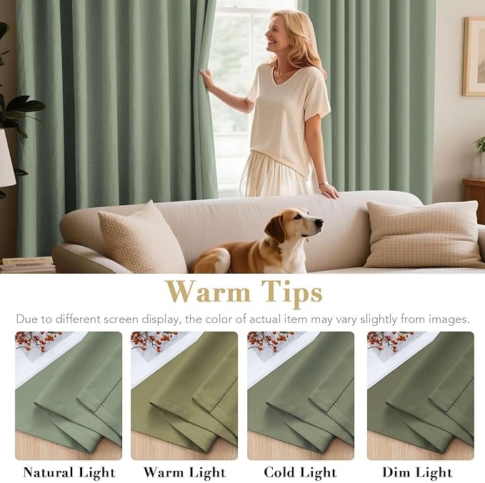 H.VERSAILTEX Blackout Window Curtain Panels Thermal Insulated Room Darkening Solid Grommet Curtains/Drapes for Bedroom Privacy Protection (Set of 2 Panels,52 by 63 Inch Long, Cyan)-HomvellaHome