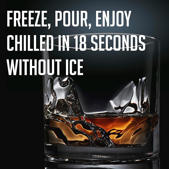 Grand Canyon Heavy Crystal Whiskey Glasses Gift Set of 4, Thick Freezable Bourbon Glass 1lb Each, Premium Whiskey Gifts for Men, Frozen Crystal Chills Cocktails, 10 oz-HomvellaHome