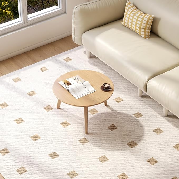 100% Solid Oak Wood Mini Coffee Table, Round Living Room Table Side Table w/Solid Wood Legs, Walnut Mid Century Sturdy Tables for Bedroom Balcony Living Room (23.62" D x 13.78" H)-HomvellaHome