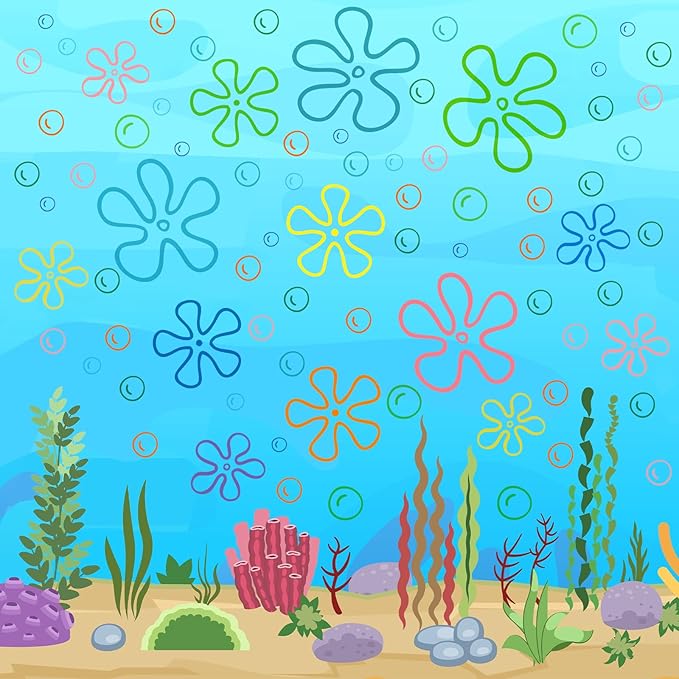 187PCS Flower Bubbles Wall Decals Under The Sea Birthday Party Decorations Ocean Wall Stickers Wall Decor for Bathroom Nursery Bedroom Home Classroom Car-HomvellaHome