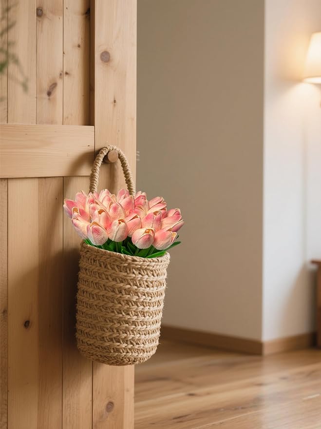 15pcs Real Touch Tulips PU Artificial Flowers Fake Tulips Flowers for Arrangement Wedding Party Easter Spring Home Dining Room Office Decoration-HomvellaHome