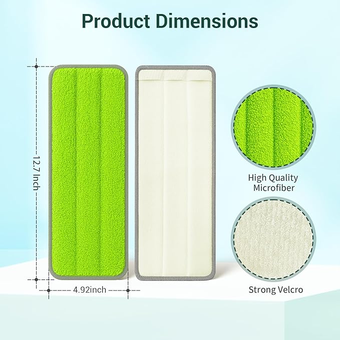 10Pcs Mop Replacement Pads,Compatible with Libman Rinse 'n Wring Mop Universal Mop Pads Mop Head Refills Washable Wet Mop,Compatible with Most 11-13” Size Mops-HomvellaHome