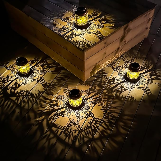 Gnomes Solar Lanterns Outdoor Waterproof,Hanging Solar Lights Gnome Gifts for Women Metal LED Decorative Light for Yard,Patio,Lawn,Tabletop,Pathway,Landscape,Garden Gnomes Decor-HomvellaHome