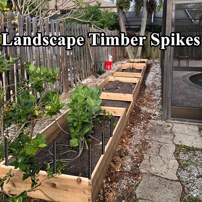 16 Inch Rebar Stakes 30 Pack Heavy Duty Ground Anchors with Chisel Point End Long Straight Steel Tent Stakes 3/8" Thickness Metal Spikes Black Coated for Concrete Timber Camping Garden Plant-HomvellaHome