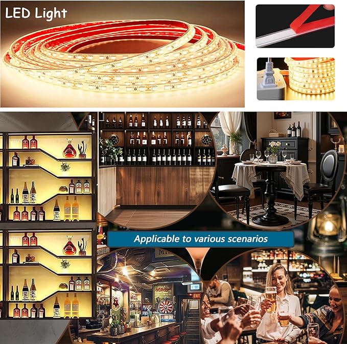 118in Wall Mounted Wine Rack with LED Light, 5-Tiers Liquor Bottles Display Shelf with Glasses Holder, Metal Home Bar Shelves with Industrial Iron Frame for Kitchen (Black, 118in/9.84ft)-HomvellaHome