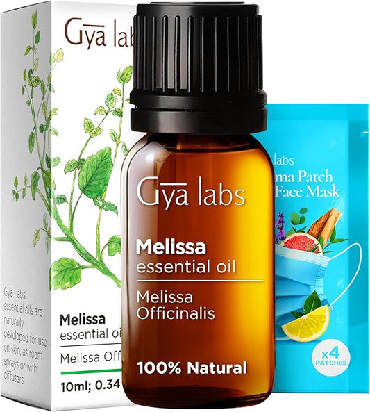 Gya Labs Melissa Essential Oil - 0.34 Fl Oz - 100% Pure Natural Melissa Oil for Candle Making Scent-HomvellaHome