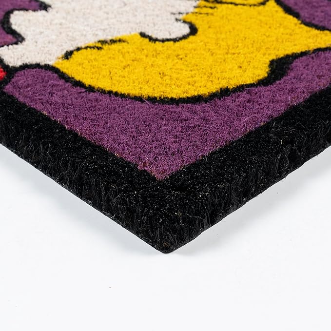 Gertmenian Peanuts Snoopy Coir Doormat - 2x3 Welcome Mat (2-Pack), Ideal for High Traffic Areas in Front Door, Garage, Entryway - House/Peanut Patch, 80003-HomvellaHome