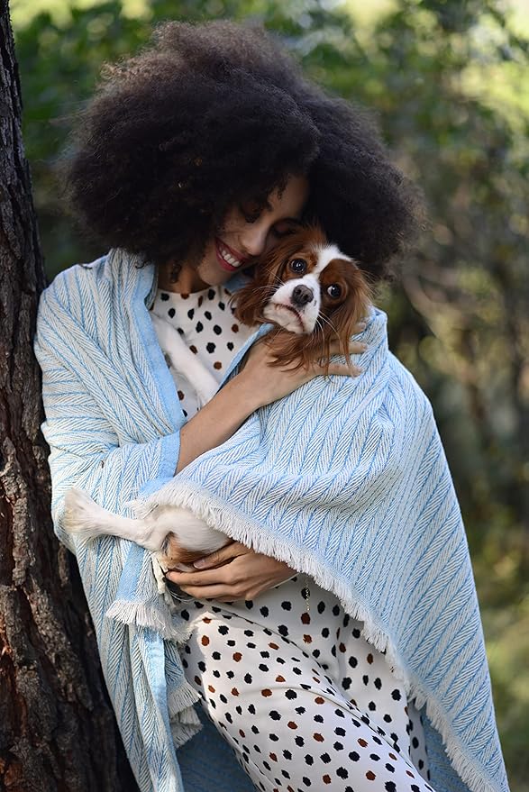 Gold Case Throw Blanket for Couch – 100% Recycled Turkish Cotton Blankets & Throws – Elegant Decorative Throw Blankets for Living Room Sofa – Woven Throws for Couch – Vintage Black – 60x80-HomvellaHome