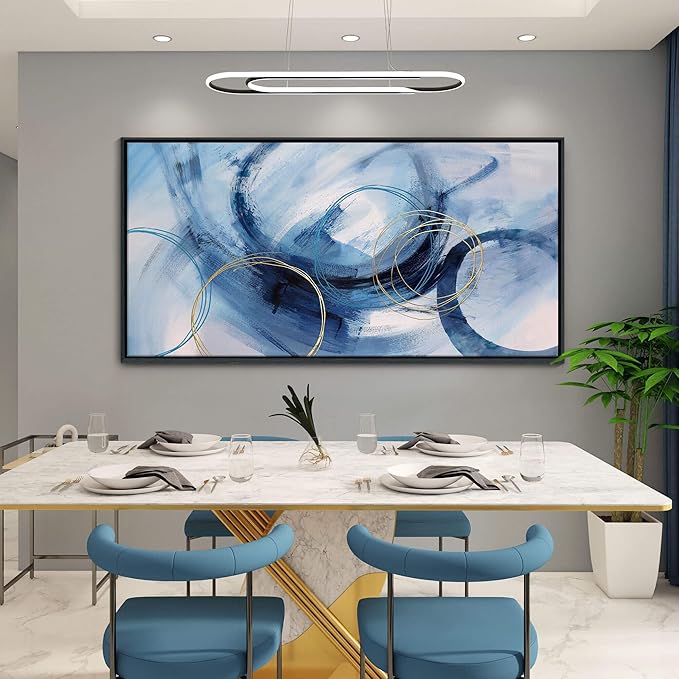 Abstract Wall Art DUNHUANG ART Framed Canvas Wall Art - Modern Wall Art Decor for Living Room, Bedroom, Office - Ready to Hang - Home Decoration 30"x60"-HomvellaHome