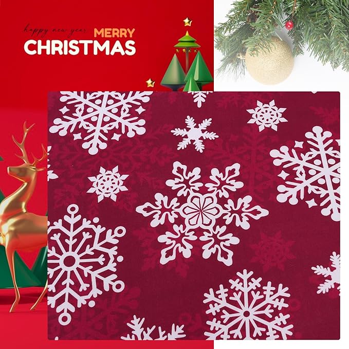 H.VERSAILTEX Christmas Sofa Slipcover Fleece Stretch Chaise Cover Sectional Couch Covers for L Shaped Sofa Both Left/Right Snowflakes Sofa Cover for Christmas (1 Piece Chaise Cover, Snowflakes)-HomvellaHome