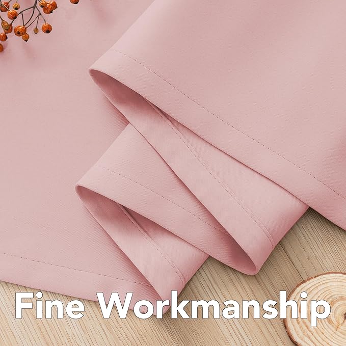 H.VERSAILTEX Ultra Soft Microfiber Thermal Insulated Antique Copper Grommet Blackout Curtains/Window Treatment Draperies 52 by 72 - Inch for Living Room/Bedroom, Set of 2 - Baby Pink-HomvellaHome
