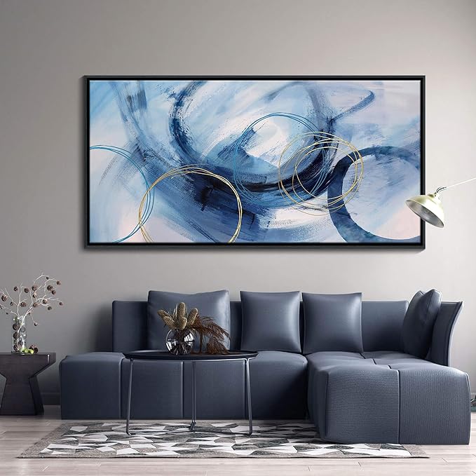 Abstract Wall Art DUNHUANG ART Framed Canvas Wall Art - Modern Wall Art Decor for Living Room, Bedroom, Office - Ready to Hang - Home Decoration 30"x60"-HomvellaHome