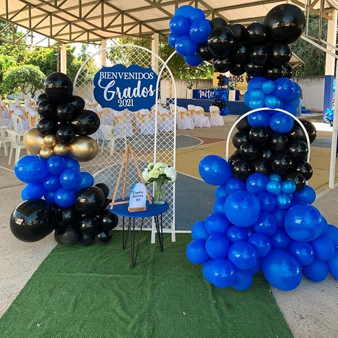 130pcs Royal Blue Balloons Different Sizes 18" 12" 10" 5" Party Latex Balloons for Birthday Graduation Baby Shower Anniversary Nautical Party Decorations-HomvellaHome