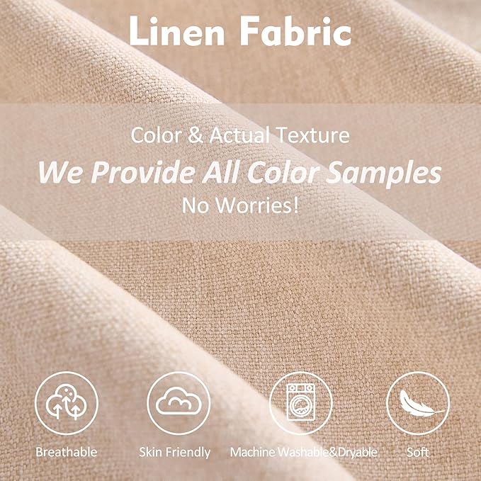 108" U Shaped Couch, Modular Sectional Sofa, 3-Seater Comfy Cloud Couch with Movable Ottoman, Deep Seat Couches for Living Room, Linen, Beige-HomvellaHome