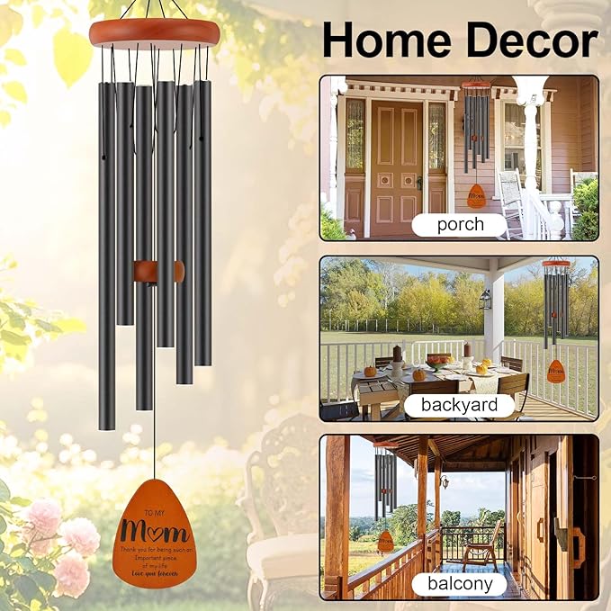 Gifts for Mom, Birthday Gifts for Mom from Daughter Son, Mother Gift for Birthday, Mothers Day, Thanksgiving, Christmas, 32 Inch Wind Chimes Gift for Home Decor-HomvellaHome