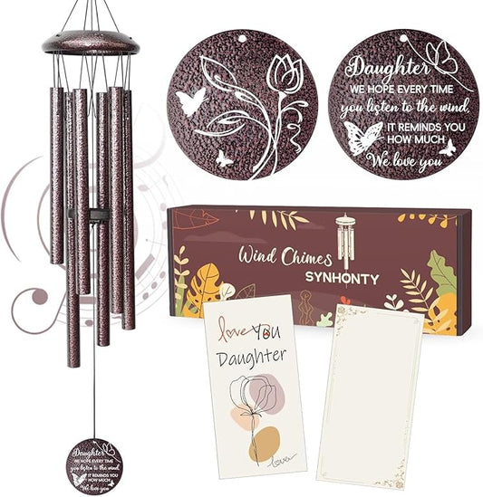 Gifts for Daughter, 25''Wind Chimes, Birthday Gifts for Daughter Adult,Unique Gift for Grown Daughters,Thanksgiving,Christmas Day Gift Ideas for Love Rreminder.-HomvellaHome