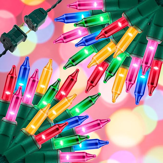 150LIGHTS Multi Extra-Bright with End Connectors Christmas Decorative Lights 9.72m UL Certified Mini String Light Set Waterproof for Home Garden Holiday Christmas Tree Party Patio Wedding-HomvellaHome