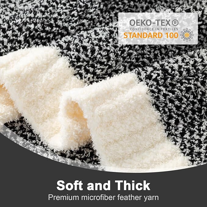 Snuggle Sac Queen Size Bedding Blanket Black, Super Soft Warm Cozy Bed Blankets Oversized Fuzzy Plush Blankets for Bed, Bedroom, Heather Black, 90x90 inches-HomvellaHome