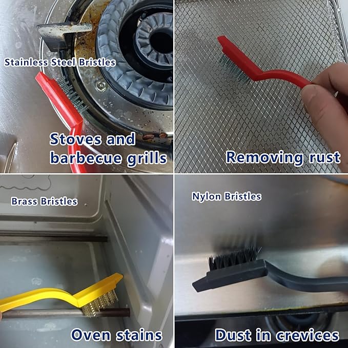 12Pcs Crevice Cleaning Brush,Small Gap Cleaning Brushes for Cleaning Bathroom,Kitchen,Window Grooves,Corners, Sinks, washbasins, Showers, faucets, bathtubs, Gas Stove and Tiles-HomvellaHome